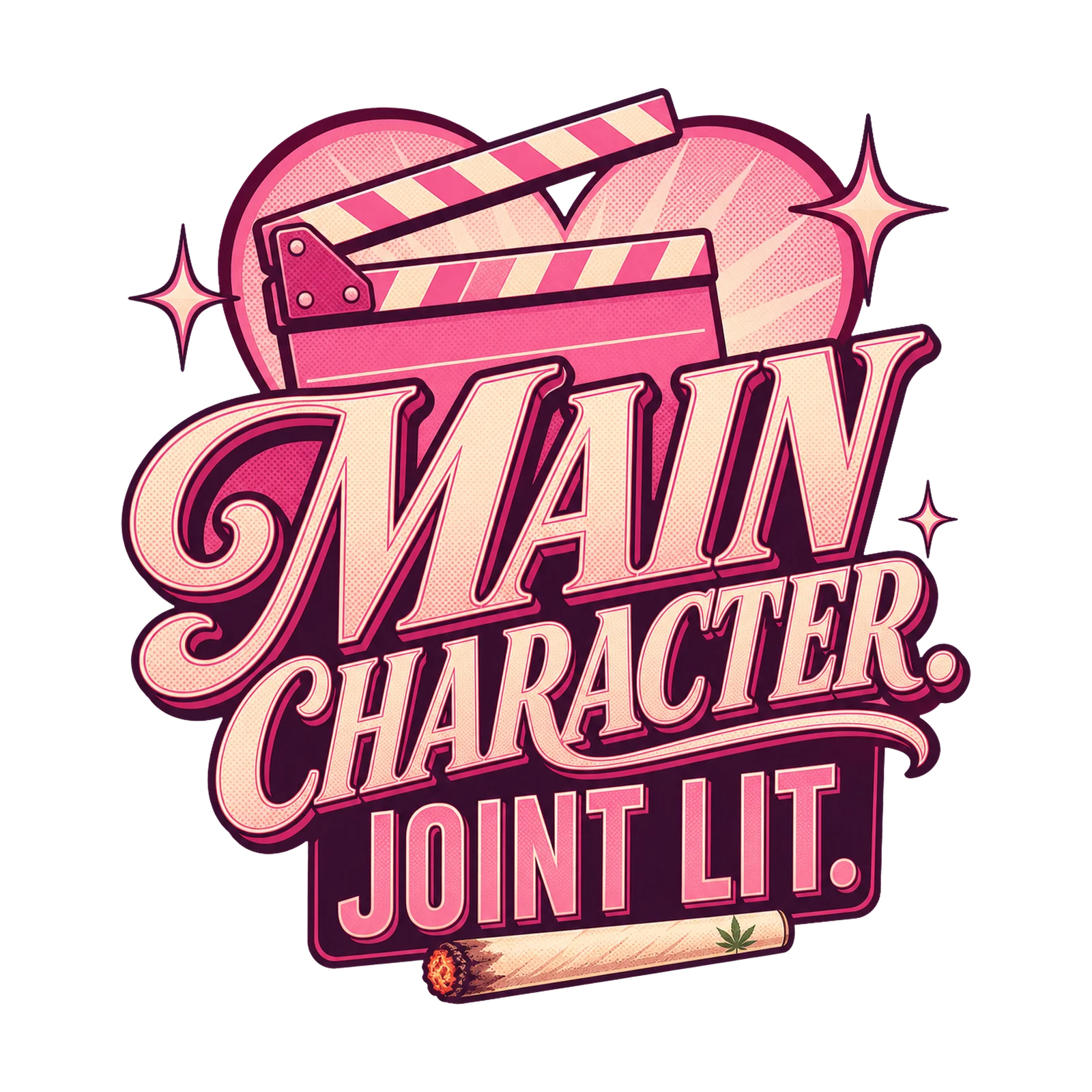 Main Character. Joint Lit. — The Blunt Type cannabis artwork