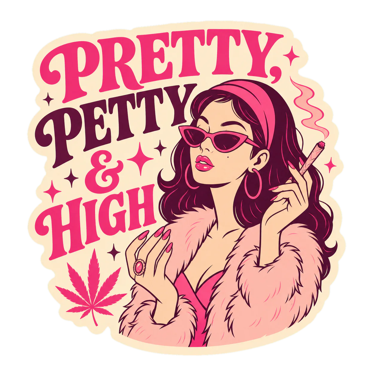 Pretty, Petty & High — Loud Flower Club cannabis artwork