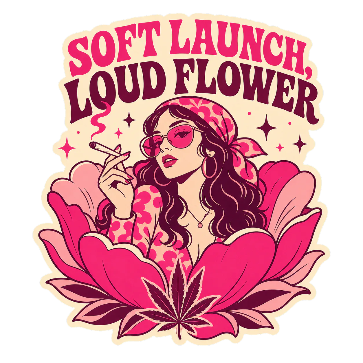 Soft Launch, Loud Flower — Loud Flower Club cannabis artwork