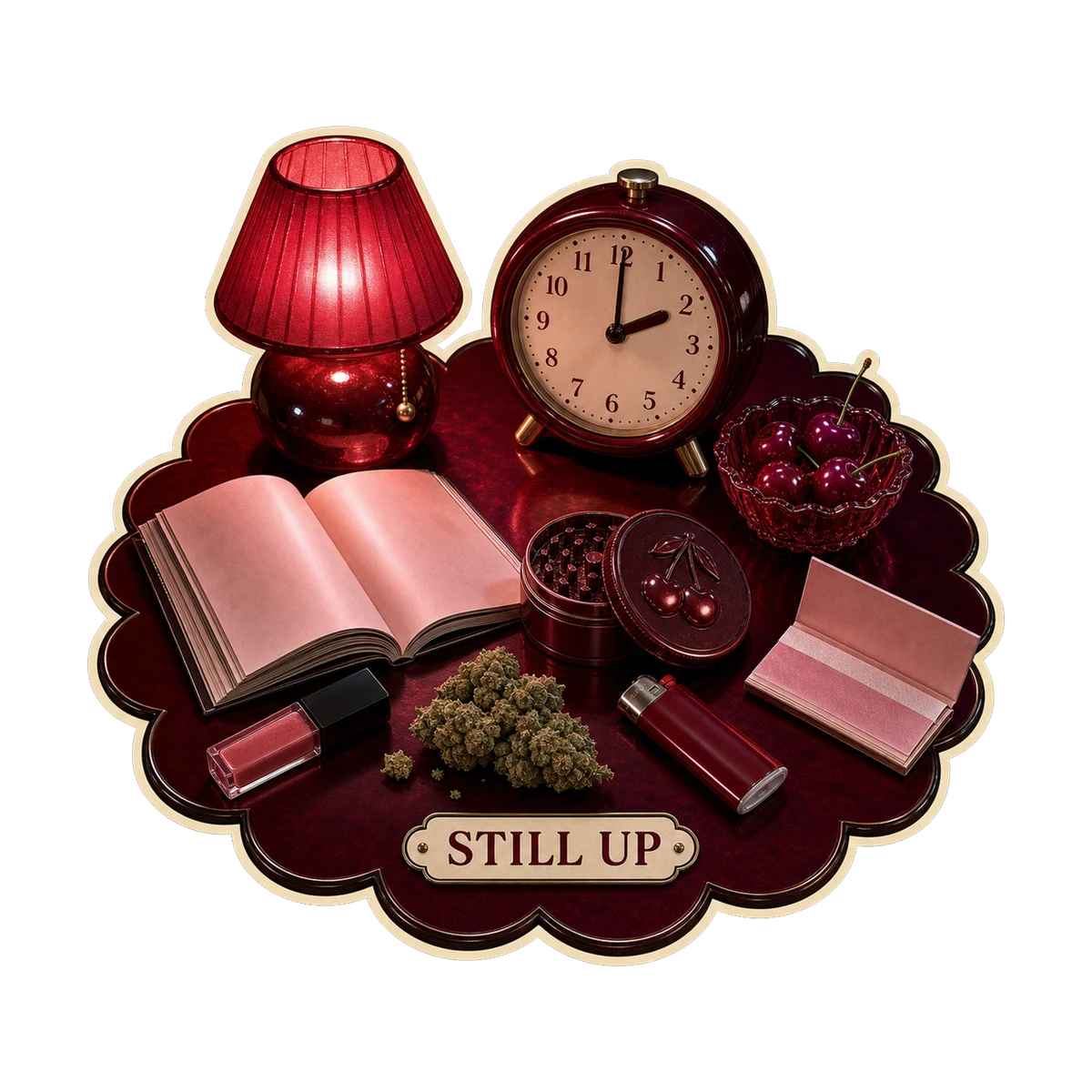 Still Up — Cherry Haze Club cannabis artwork