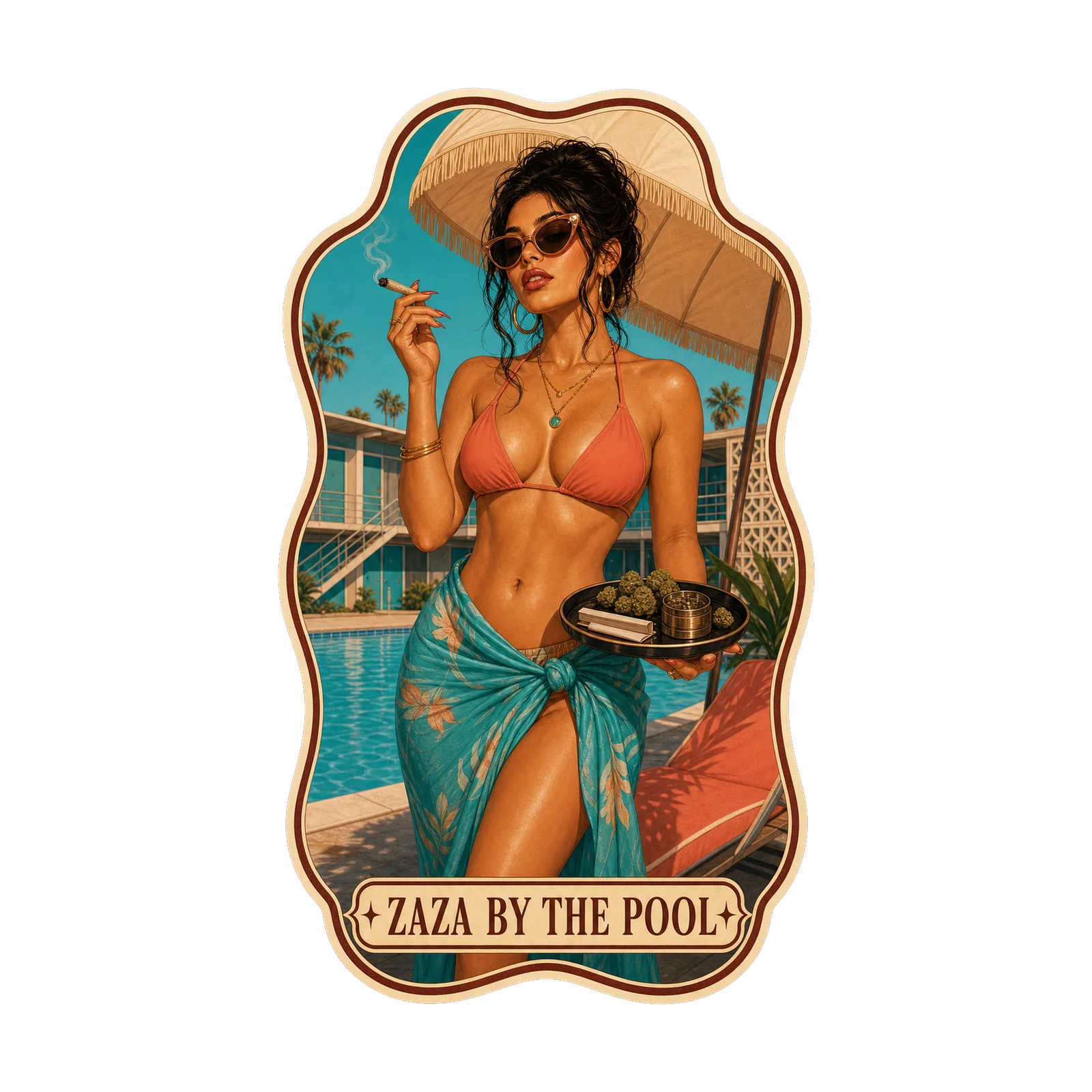 Zaza by the Pool artwork